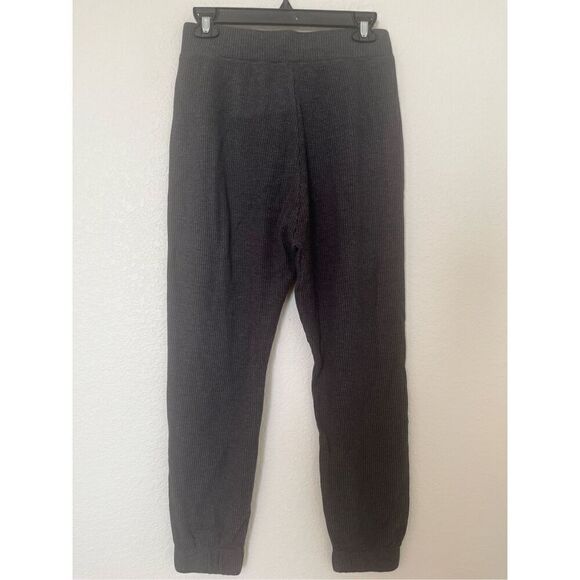 Lunya Restore Thermal Waffle Knit Draped Lounge Joggers Dark Gray NEW - Picture 9 of 10